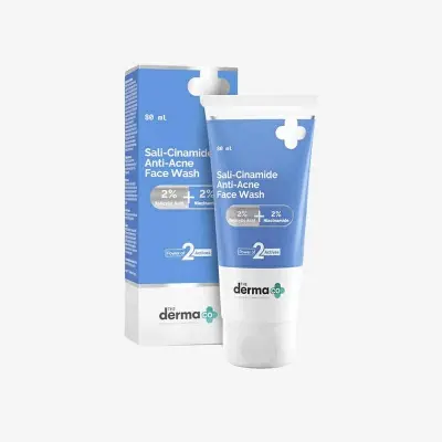 Picture of The Derma Co Sali-Cinamide Anti-Acne Face Wash with 2% Salicylic Acid & 2% Niacinamide - 80ml