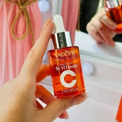 Picture of SADOER 5 in 1 Active Vitamin C + Niacinamide Face Serum, 5x Vitamin Whitening Brightening Essence - 30ml