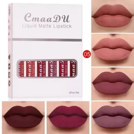 Picture of CmaaDu 6 Pcs Set Liquid Matte Non-stick Cup Waterproof Lipstick Set