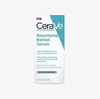 Picture of CeraVe Resurfacing Retinol Serum 30ml for Post-Acne Marks and Skin Texture | Pore Refining, Resurfacing, Brightening Facial Serum with Retinol and Niacinamide | Fragrance Free, Paraben Free & Non-Comedogenic