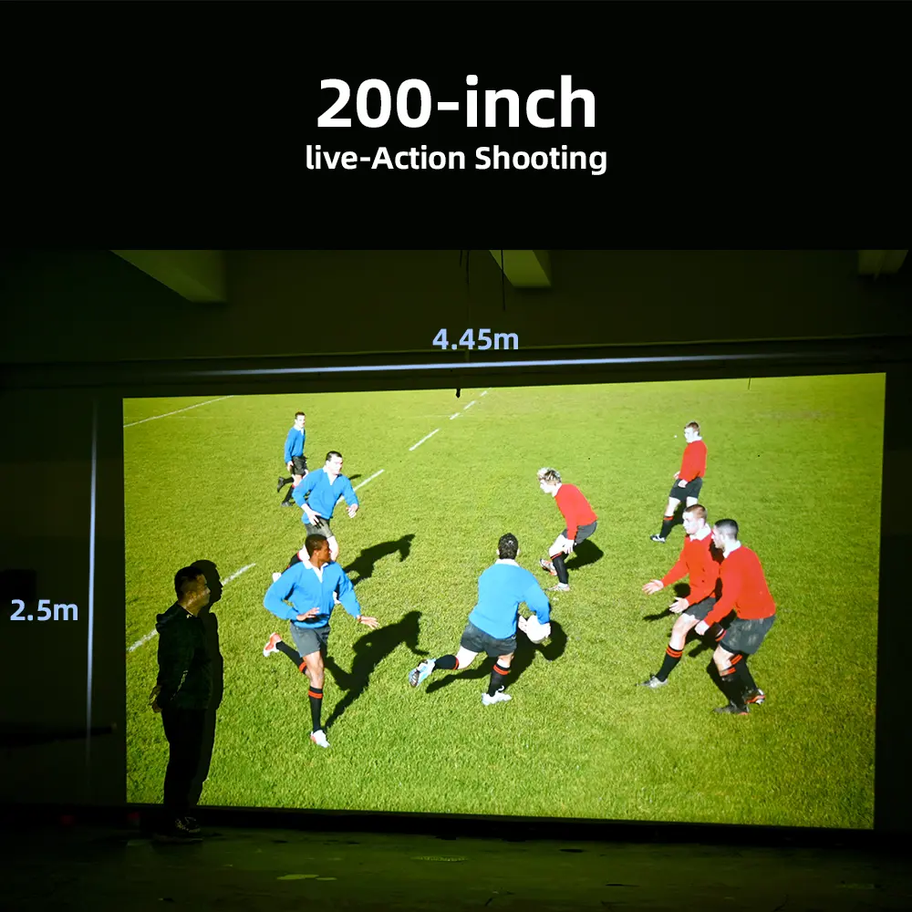 Picture of AUN A45 Android 4K Decoding Projector Wifi 1080p Native TV Auto Focus LCD 200 Inch MINI Home Theater (Grey)