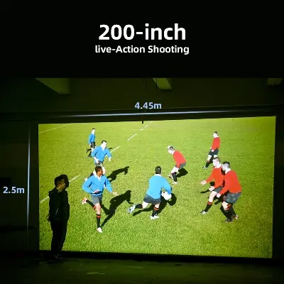 Picture of AUN A45 Android 4K Decoding Projector Wifi 1080p Native TV Auto Focus LCD 200 Inch MINI Home Theater (Grey)