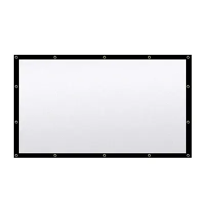 Picture of AUN Thicken Projector Screen 60/100/120/150 inch 16:9 Foldable Portable White cloth material for 4K Full HD Home theater (120 inch)
