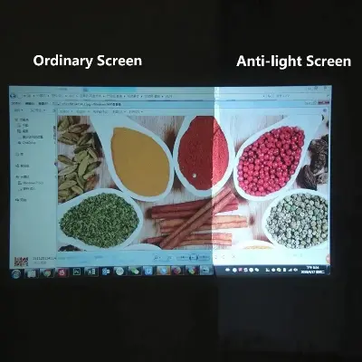 Picture of AUN 16:9 Anti-light Reflective Fabric 60/100/120 inch Screen for Home theater, ALR Screen for Projector (130 inch)