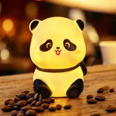 Picture of Panda LED Night Light Living Room Cute Panda Plastic Lamp Bedside Decor Creative Kids Night Light Birthday Gift Cake Decor