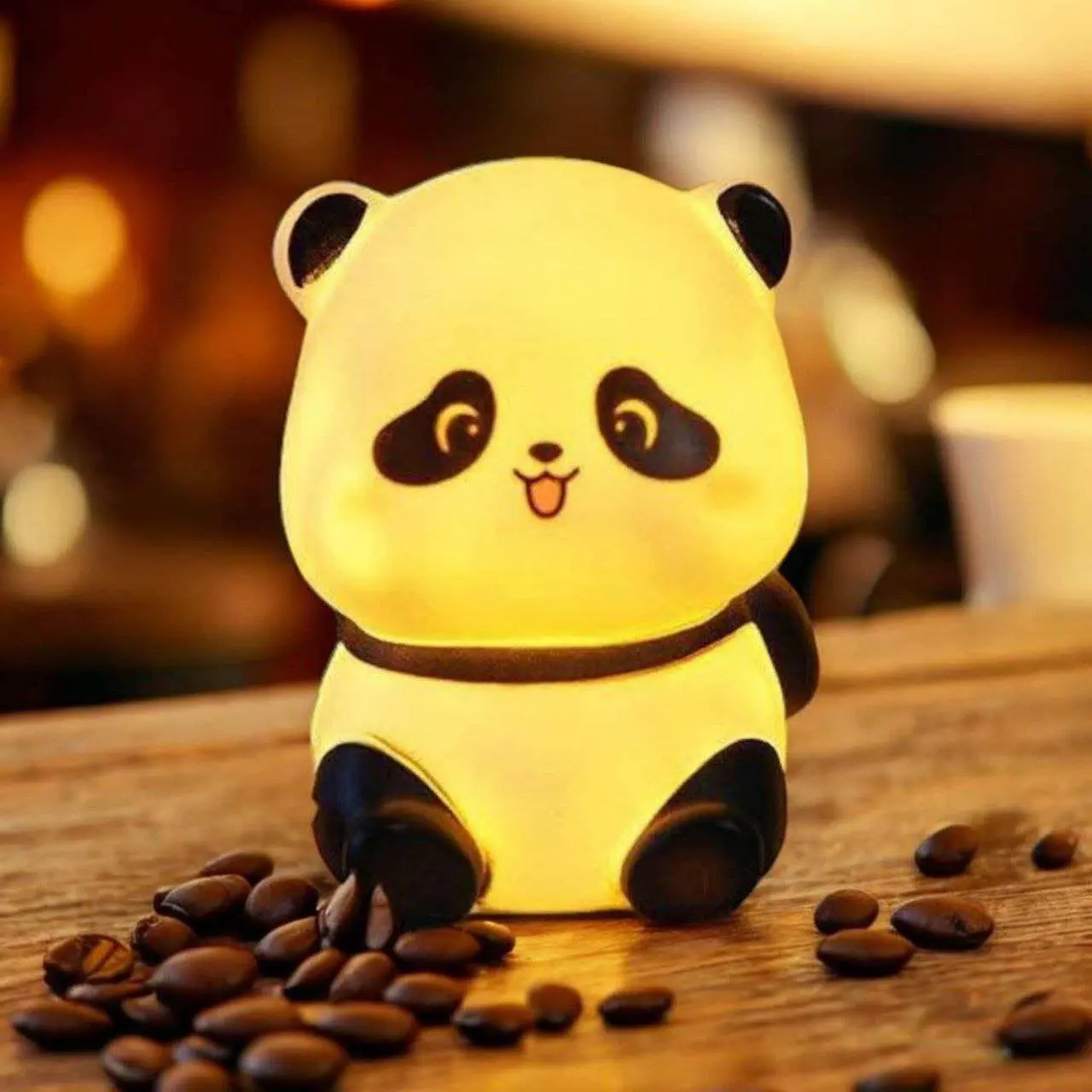 Picture of Panda LED Night Light Living Room Cute Panda Plastic Lamp Bedside Decor Creative Kids Night Light Birthday Gift Cake Decor