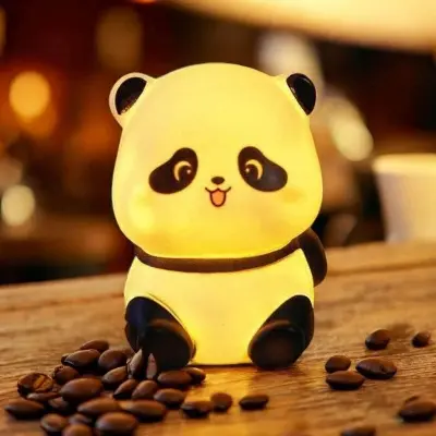 Picture of Panda LED Night Light Living Room Cute Panda Plastic Lamp Bedside Decor Creative Kids Night Light Birthday Gift Cake Decor