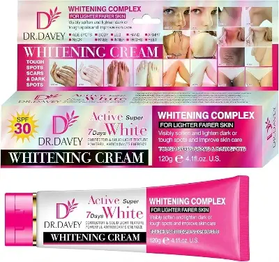Picture of DR.DAVEY Active Super Whitening Cream Skin Lightening Cream for Dark Skin Brightening & Moisturizes for Body Face