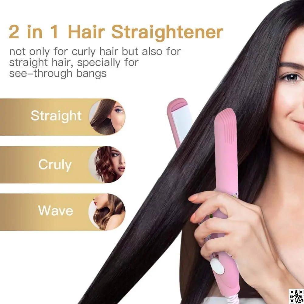 Picture of Mini Hair Flat Iron Ceramic Plate Hair Straightener