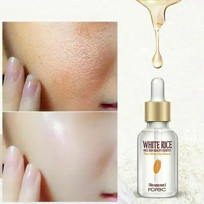 Picture of ROREC White Rice Serum Reduces Wrinkles and Lighten Dark Spots Pore Minimizer Anti- Aging Face Moisturizer Skin Lightening - 15ml