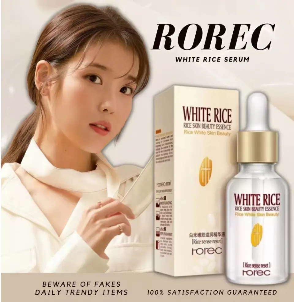 Picture of ROREC White Rice Serum Reduces Wrinkles and Lighten Dark Spots Pore Minimizer Anti- Aging Face Moisturizer Skin Lightening - 15ml