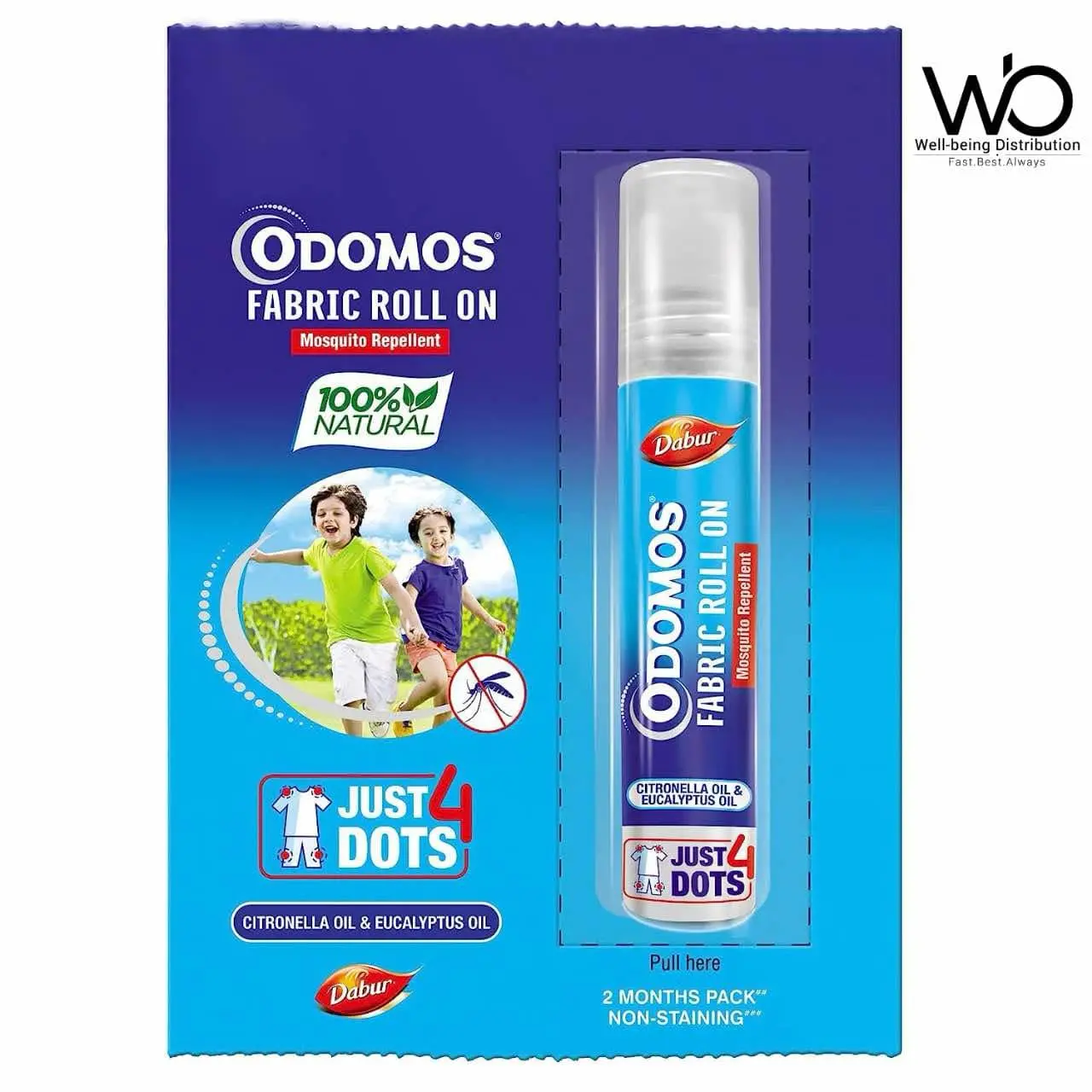 Picture of Odomos Roll On/ Cream - Odomos Mosquito Repellent Fabric Roll on Citronella & Eucalyptus Oil 8ml | Odomos Blue 50g/100g Cream (Made in India)