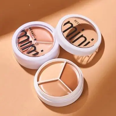 Picture of Sweet Mint Concealer, Tri-color Concealer Palette of Covers Acne Marks Dark Circles
