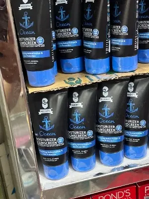 Picture of Muuchstac Mens Ocean Moisturizer & Sunscreen Matte Look Spf 18+ Cream With Turmeric & Aloe Vera Beads, Non-Sticky & Water Resistant 45 Ml - All