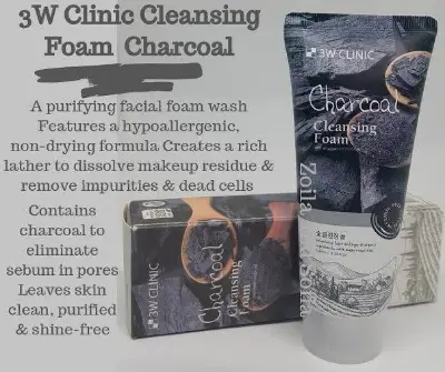 Picture of 3w Clinic Charcoal Cleansing Foam- 100ml