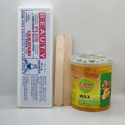 Picture of Cosmo Herbal Lemon Honey Wax With 80pcs Strips and stick