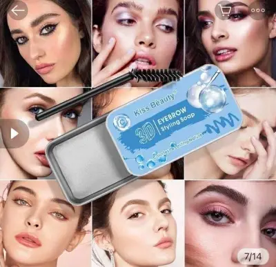 Picture of KISS BEAUTY EYEBROW SOAP WAX WITH BRUSH WATERPROOF EYEBROW STYLING SOAP