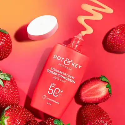 Picture of Dot and Key Strawberry Dew Tinted Sunscreen SPF 50+ PA++++ (03 Sand)