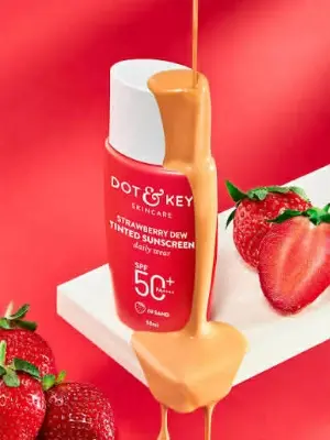 Picture of Dot and Key Strawberry Dew Tinted Sunscreen SPF 50+ PA++++ (03 Sand)