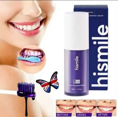 Picture of HISMILE V34 Teeth Removing Deep Smoke Stains Gingiva Protection Purple Orthopedic Toothpaste - Purple Teeth Whitening Toothpaste Kit HISMILE V34 Teeth Removing Deep Smoke Stains Gingiva Protection Purple Orthopedic Toothpaste - Purple Teeth Whitening Toot