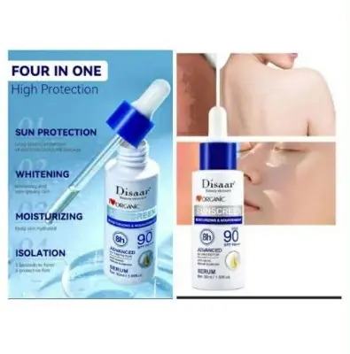 Picture of Disaar Sunscreen Serum SPF 90+ Long Lasting UV Protector Glowing Anti-aging Repair Skin Protective - 50ml
