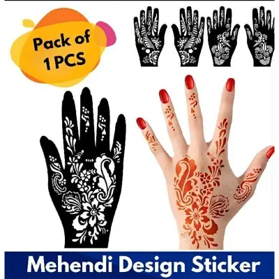 Picture of Mehedi Design Sticker for Girls, Womens & Kids - (Pack of 01 Pcs)