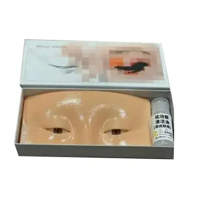 Picture of Practicing Makeup Silicone Face Eye Makeup Practice Board Pad for Make Up Face Eyelash Artists Lip Practice Tattoo Skin Color