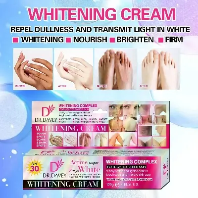 Picture of DR.DAVEY Active Super Whitening Cream Skin Lightening Cream for Dark Skin Brightening & Moisturizes for Body Face