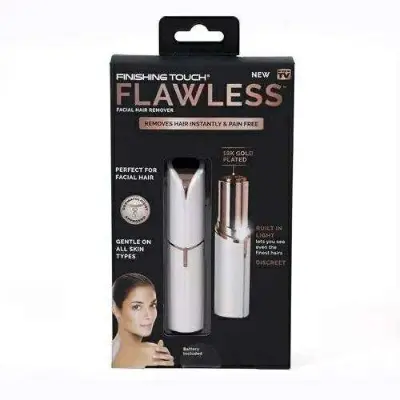 Picture of Finishing Touch Flawless (battery system not rechargeable) Facial Hair Remover For Women - Silver And Rose Gold(Battary system)**no battery with product u have to install****