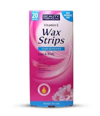 Picture of Vitamin E Hair Removal Wax Strips For Legs & Body - 20 Strips