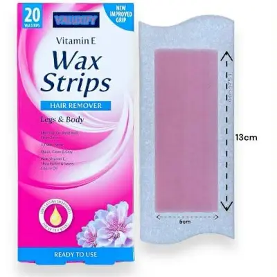 Picture of Vitamin E Hair Removal Wax Strips For Legs & Body - 20 Strips