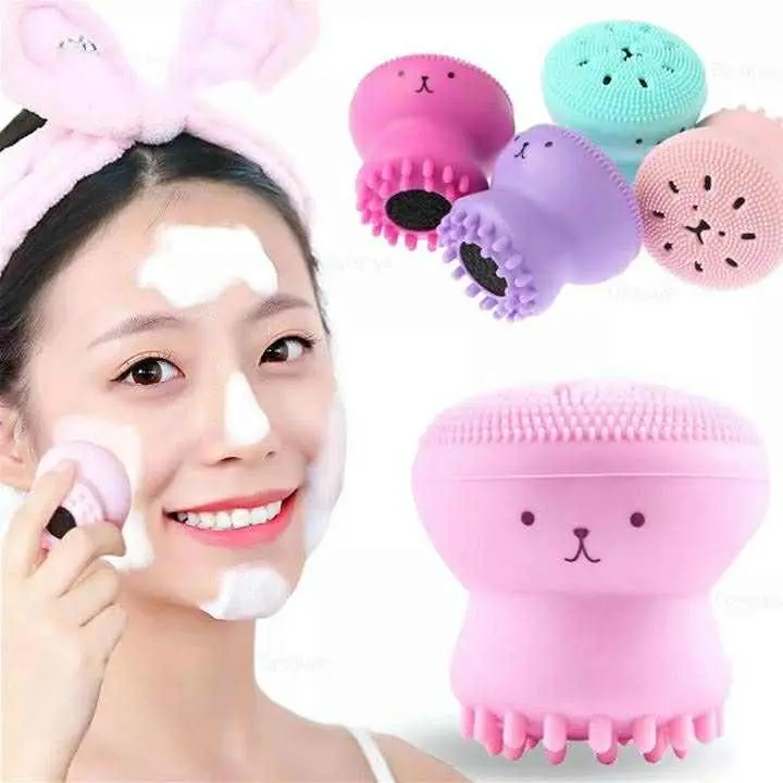 Picture of Silicone Facial Cleaning Brush For Limpiador Facial Octopus Shape Deep Pore Exfoliating Cleansing Face Brushes Skin Care
