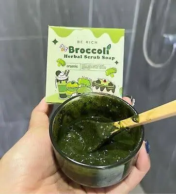 Picture of Broccoli Soap pure natural plant extract lemon cauliflower herbal scrub to brighten skin tone and lighten melanin soap