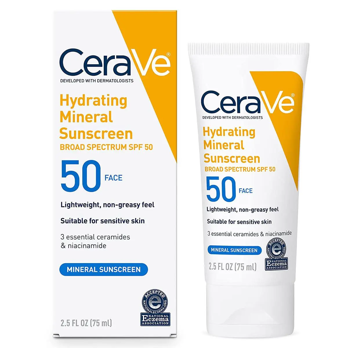 Picture of Cerave Hydrating Mineral Sunscreen SPF 50 Face for Senseitive Skin 75ml