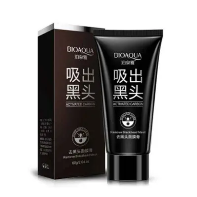 Picture of BIOAQUA Black Mask Activated Carbon Charcoal Blackhead Removal Peel Off Mask Black Nose Nose Film And Oil-Control Depth Clean Pore 60g HZ20