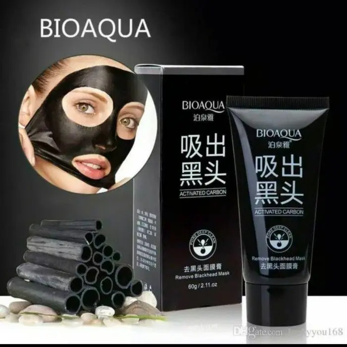 Picture of BIOAQUA Black Mask Activated Carbon Charcoal Blackhead Removal Peel Off Mask Black Nose Nose Film And Oil-Control Depth Clean Pore 60g HZ20