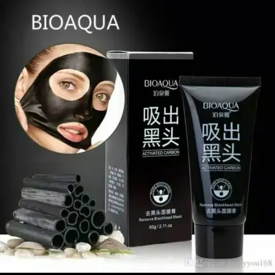 Picture of BIOAQUA Black Mask Activated Carbon Charcoal Blackhead Removal Peel Off Mask Black Nose Nose Film And Oil-Control Depth Clean Pore 60g HZ20
