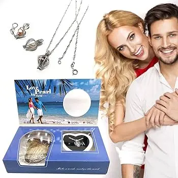 Picture of New 2025 Natural Oyster Wish Pearl Vacuum Can Pendant Necklace Charm Necklace Popular Fashion Women Jewelry Gift