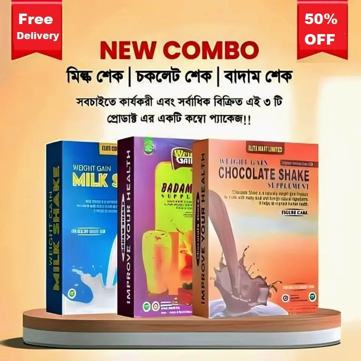 Picture of Milk Shake, Badam Shake, Chocolate Shake 3Pes (Combo Package) milkshake
