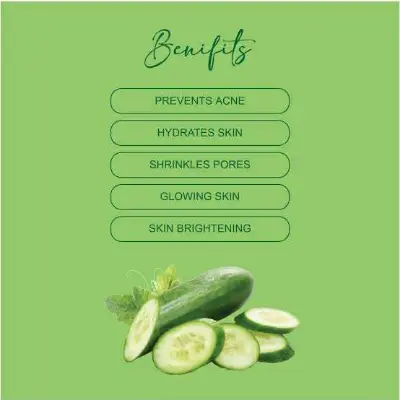 Picture of Cucumber Coconut Papaya Facial Exfoliating Gel Cream 100ml Body Cleansing