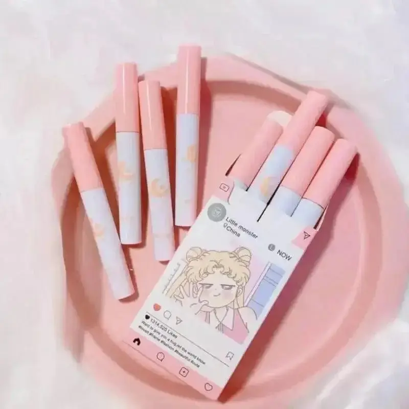 Picture of 8 Pcs/set of Cigarete tube lip glaze set matte white lipstick student gift Lipstick set- 8 color/set