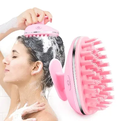 Picture of Silicone Hair Scalp Massage Brush Silicone Hair Care Massage Comb Bath Massage Brush Scalp Massager Hair Shower Brush Comb Care Tool
