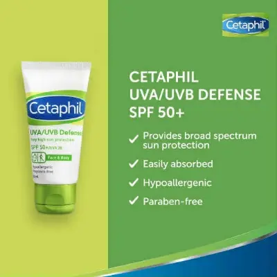 Picture of Cetaphil UVA/UVB Defense SPF 50+ for Face & Body 50ml