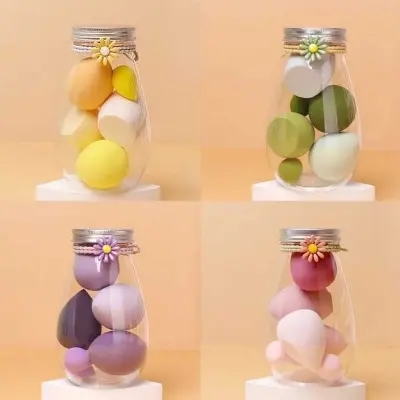 Picture of 6pcs Beauty Blender Sponge Makeup Puff Set With Bottle