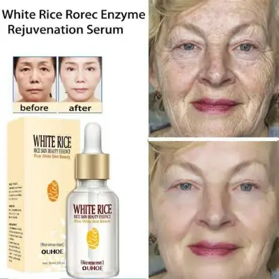 Picture of ROREC White Rice Serum Reduces Wrinkles and Lighten Dark Spots Pore Minimizer Anti- Aging Face Moisturizer Skin Lightening - 15ml