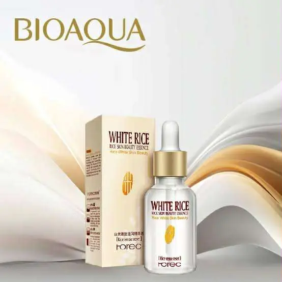 Picture of ROREC White Rice Serum Reduces Wrinkles and Lighten Dark Spots Pore Minimizer Anti- Aging Face Moisturizer Skin Lightening - 15ml