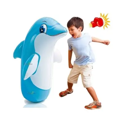 Picture of Penguine Kids Boxing Set Inflatable PVC Punching Bag Water Filled Heavy Ring Bouncer Funny Fitness Equipment