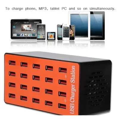 Picture of USB Charging Station 20‑Port 80 Watt Wall Power Charger For Multiple Devices