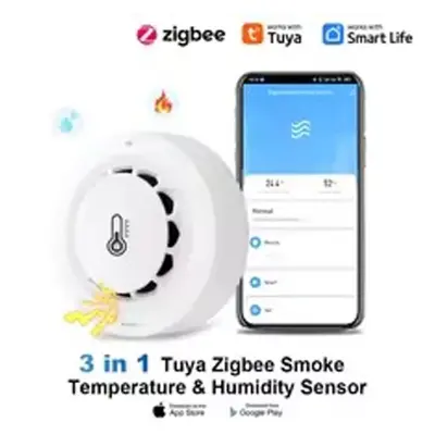 Picture of WiFi Smart Smoke Detector with Temperature And Humidity Detection Alarm 3 In1 Sensor