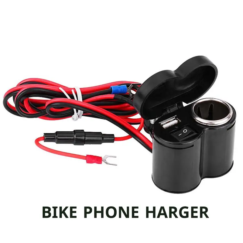 Picture of Bike phone charger with Cigarette Lighter Free key Chain
